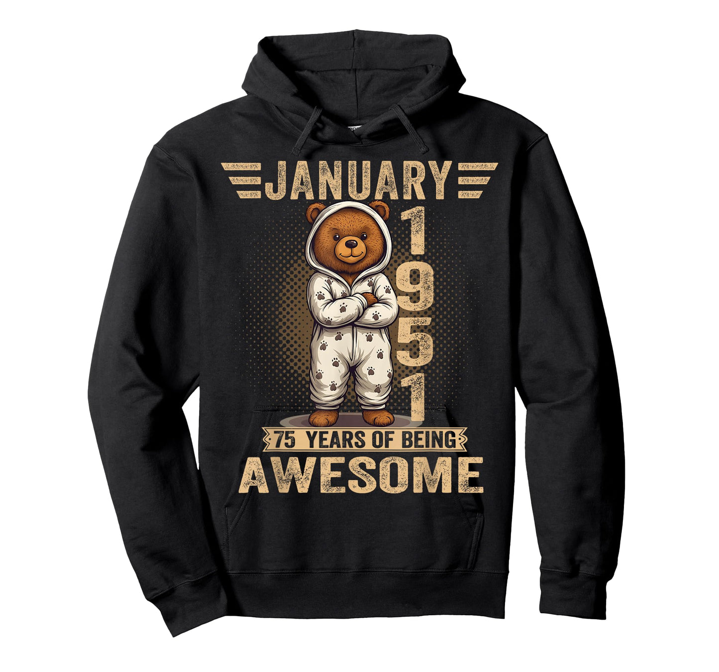 75 Year Old January 1951 Teddy Bear 75th Birthday Women T-Shirt