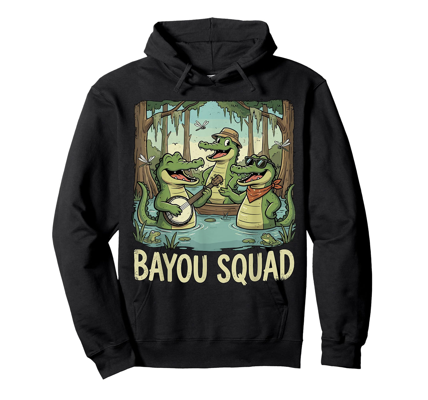 Bayou Squad Louisiana Alligator Retro Wildlife Travel Cajun T-Shirt