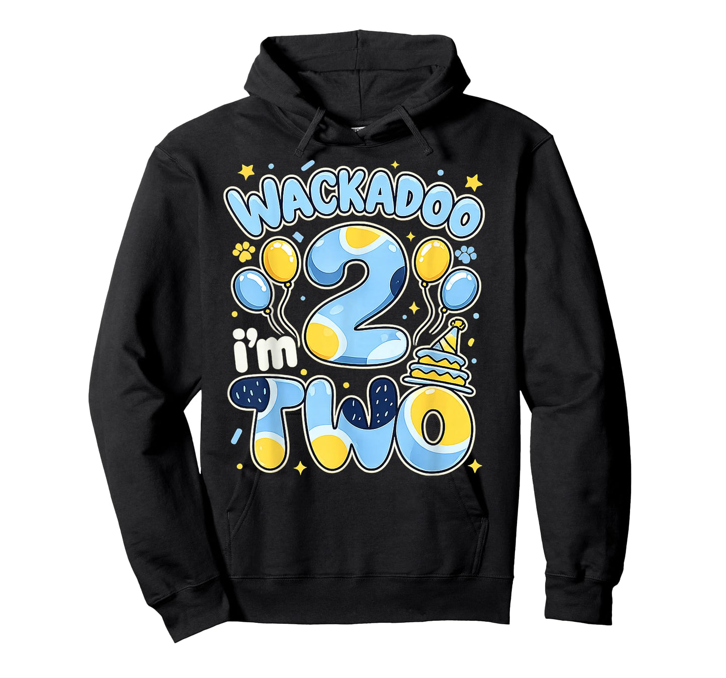 Wackadoo I'm Two 2nd Birthday Boy Toddler 2 Year Dog Lover T-Shirt