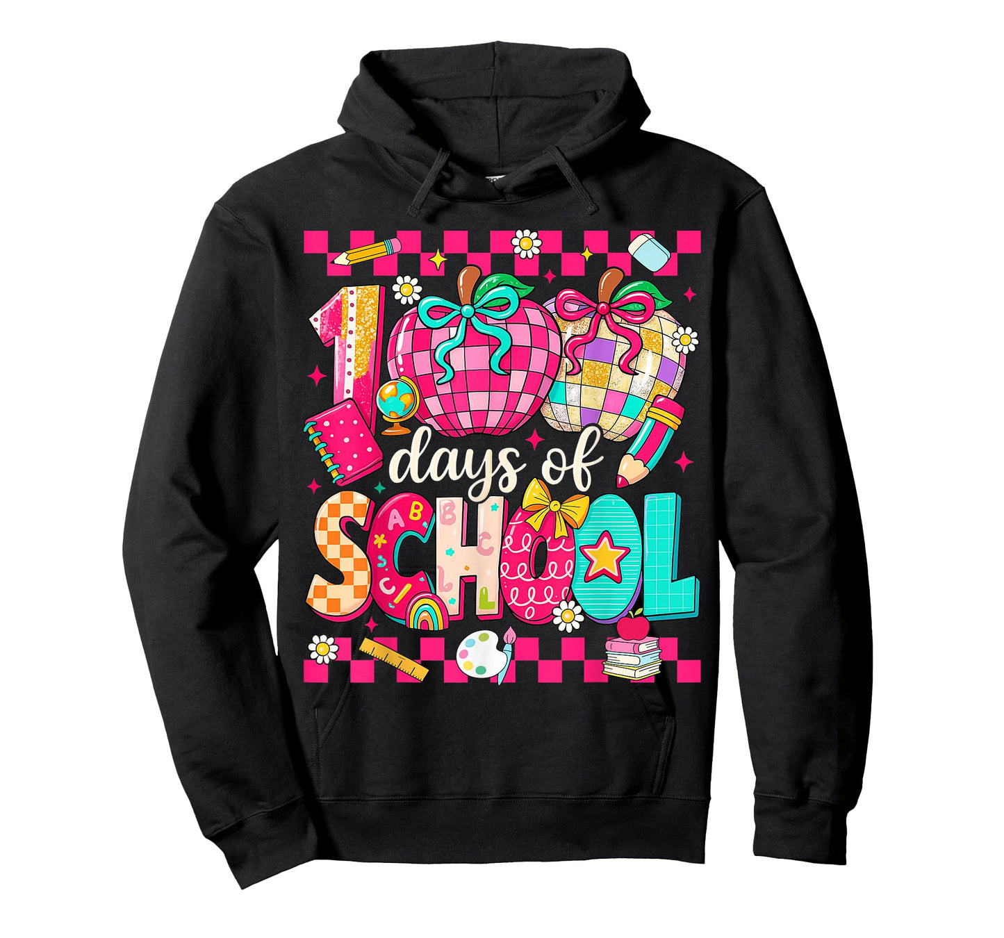 100 Days of School Disco Ball Teacher Girls Coquette T-Shirt
