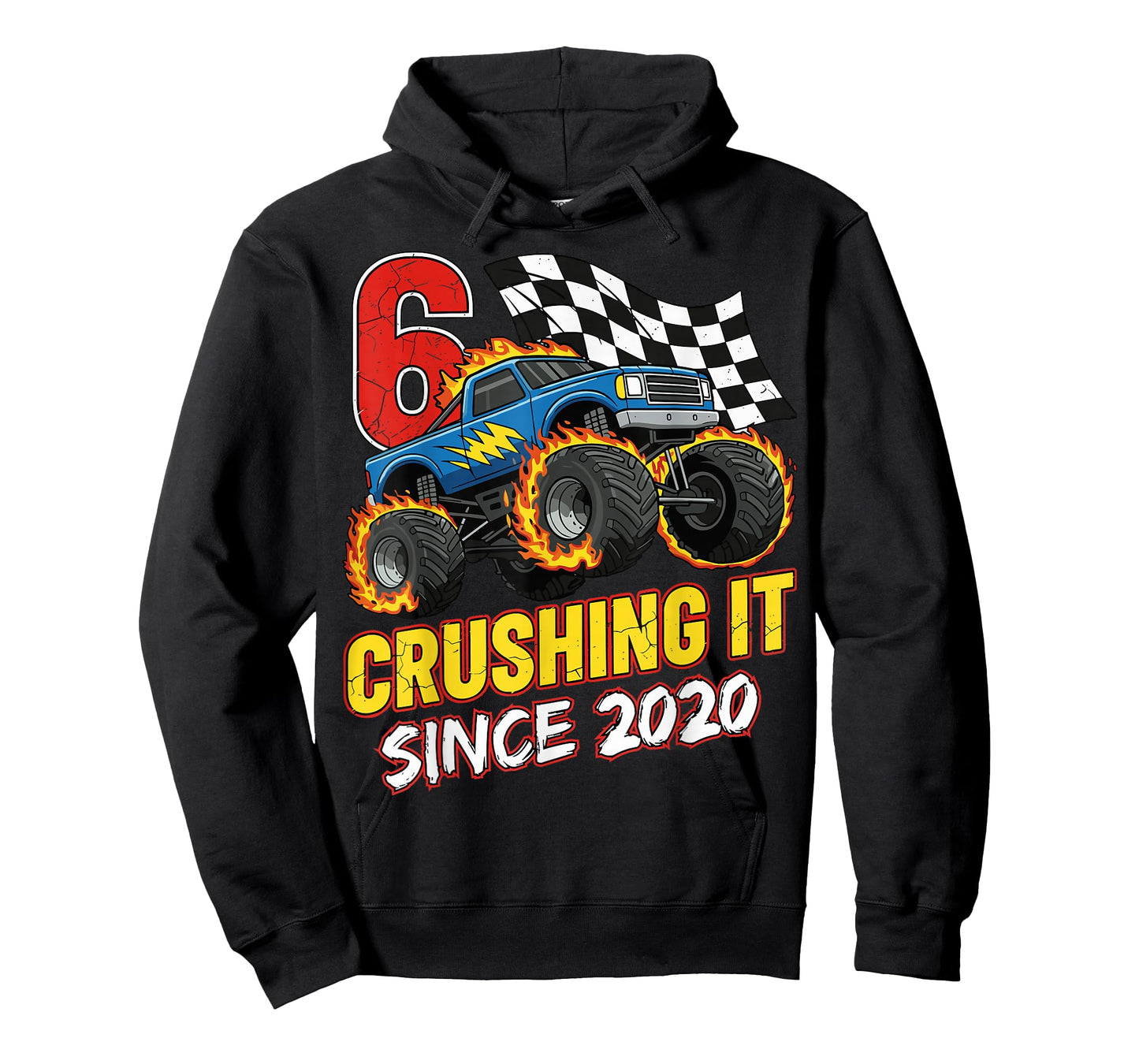 Birthday Monster Truck 6 Year Old Boys 6th Party Born 2020 T-Shirt