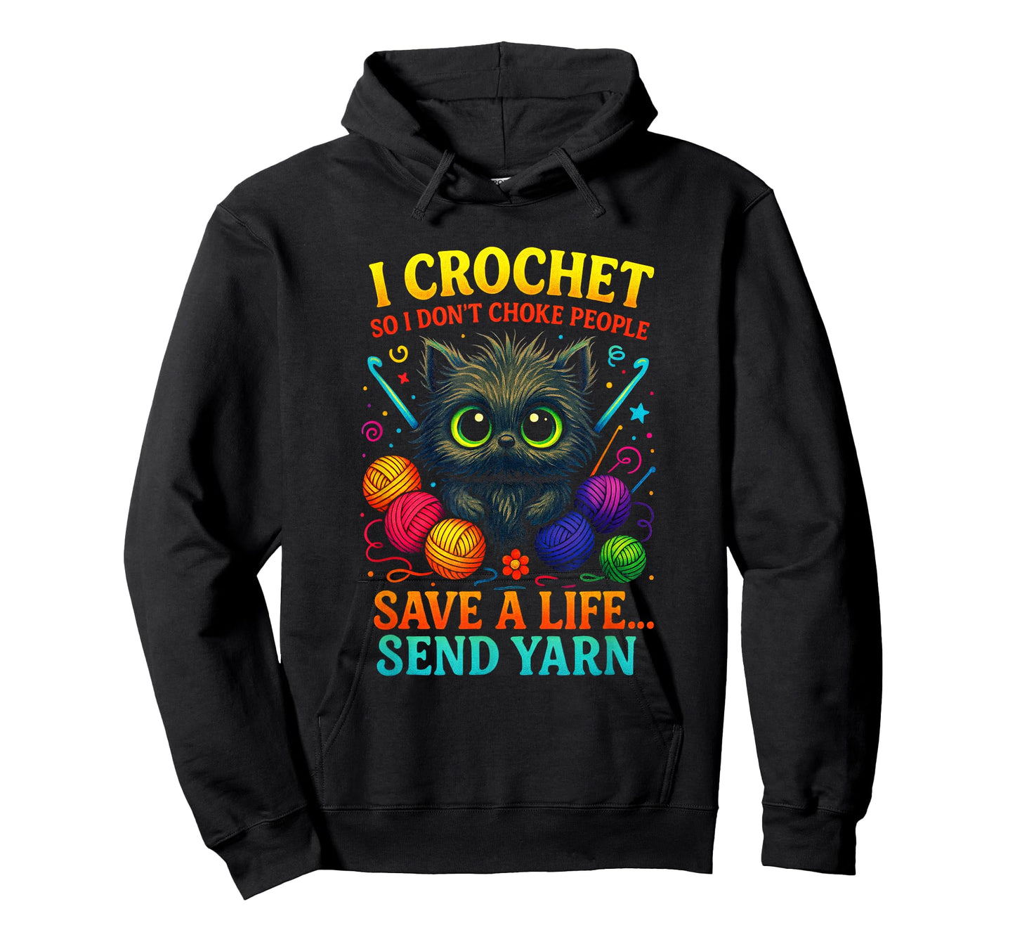 I Crochet - Funny Cat Yarn Life Saver T-Shirt