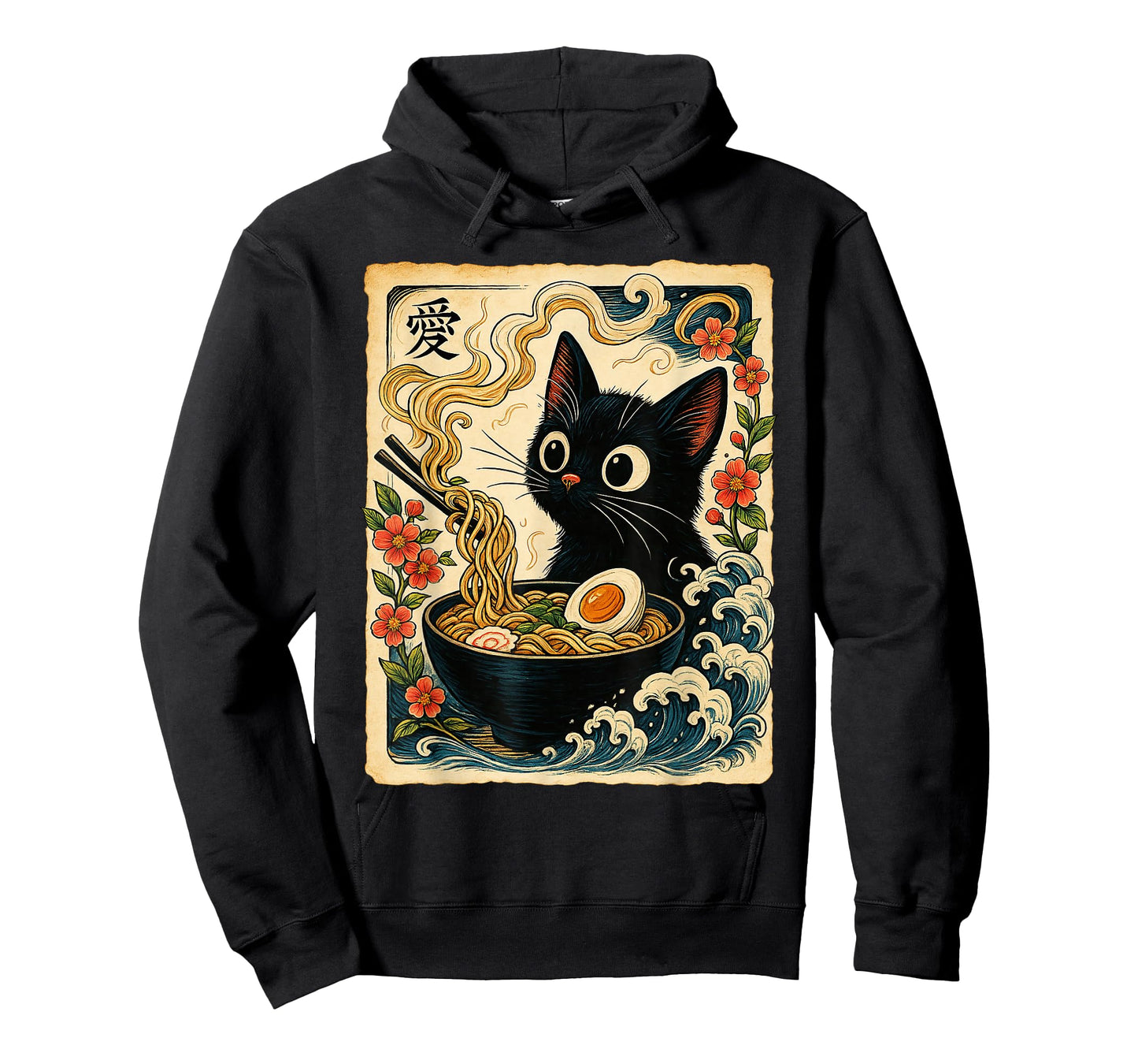 Funny Cat Ramen Japanese Noodles Kawaii Anime Kitten Kitty T-Shirt
