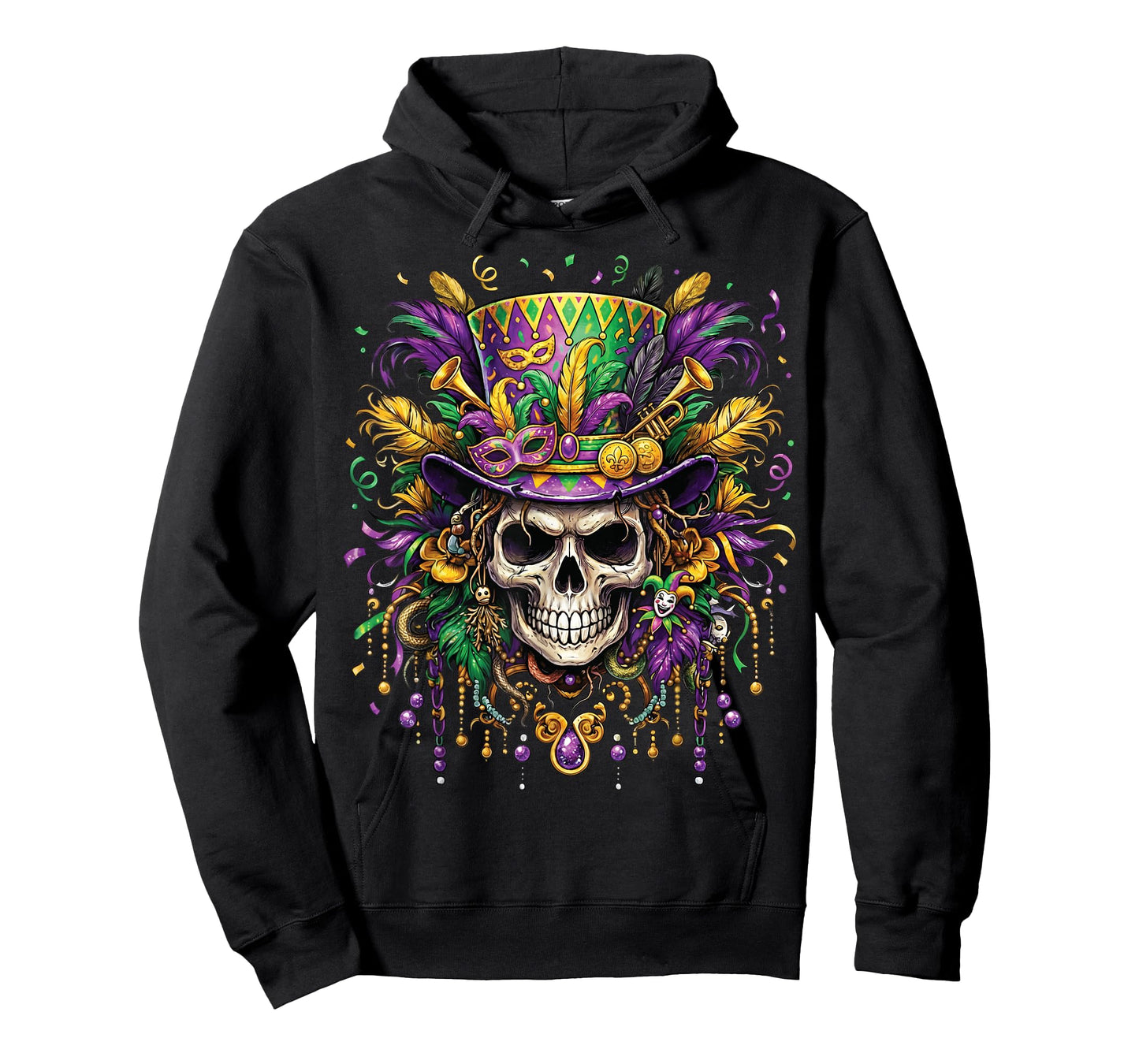 Skull Mardi Gras Men Women Kids Carnival New Orleans Parade T-Shirt