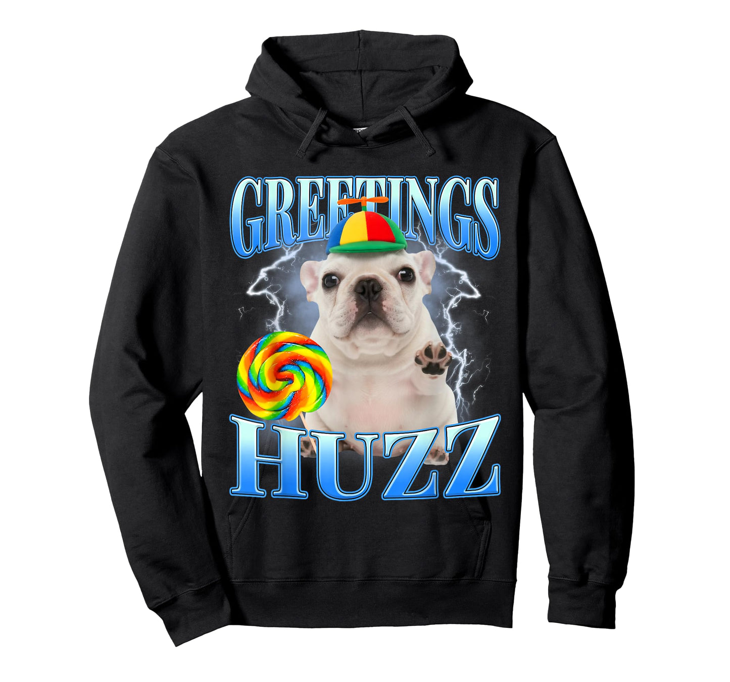 Lollipop Pibble Meme Greetings Huzz Funny Pitbull Y2K Humor T-Shirt
