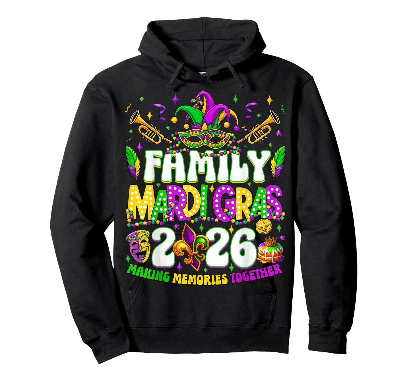 Family Mardi Gras 2026 Making Memories Together Matching T-Shirt