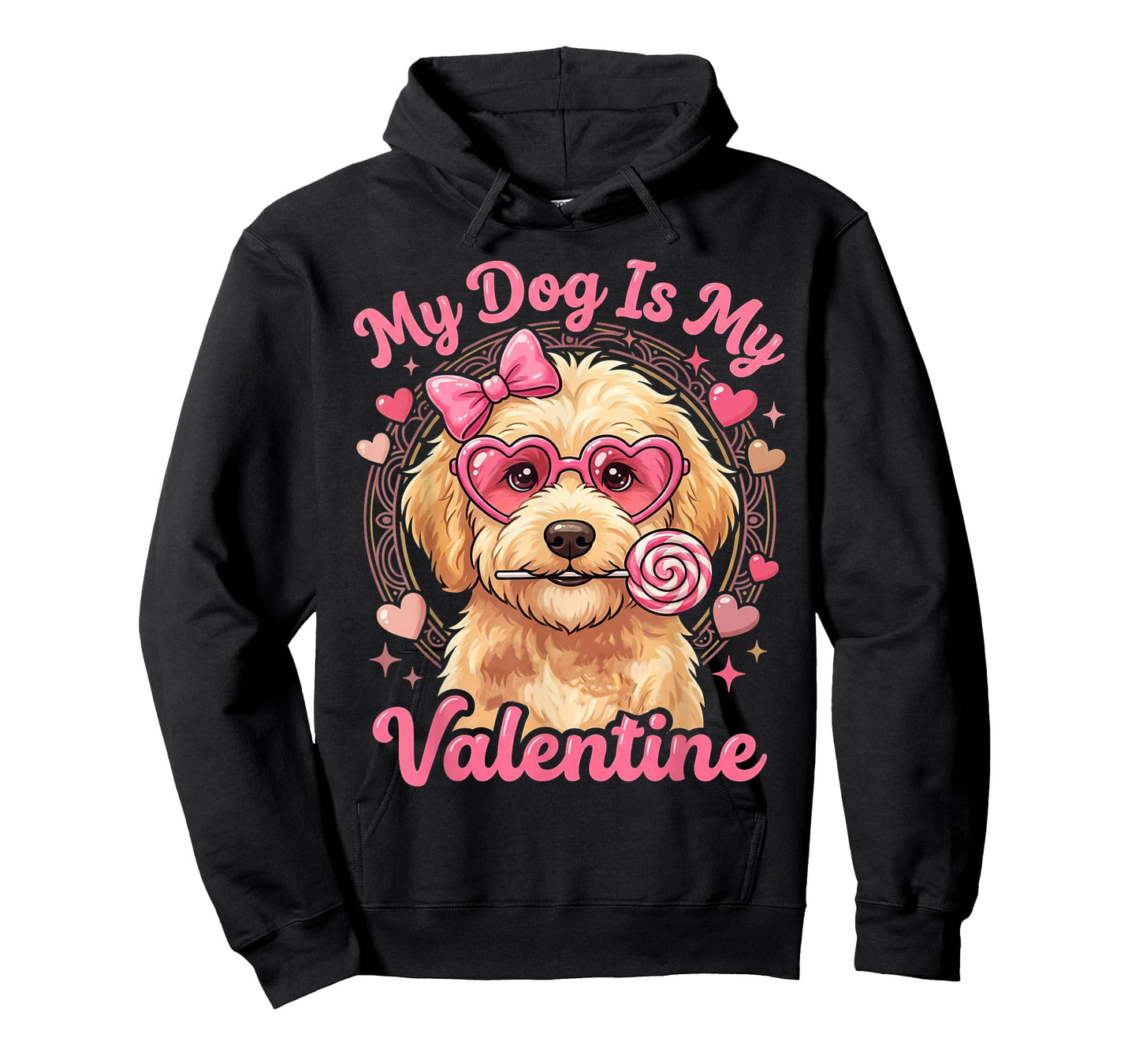 My Dog is My Valentine Goldendoodle Heart Golden Doodle Love T-Shirt