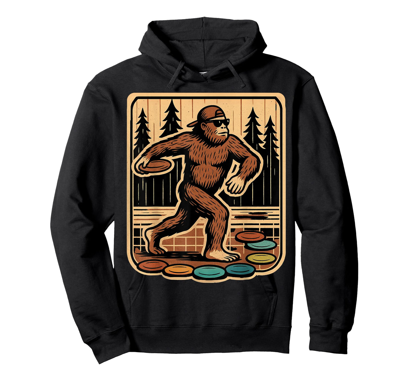 Sasquatch Disc Golfer Funny Disc Golf T-Shirt