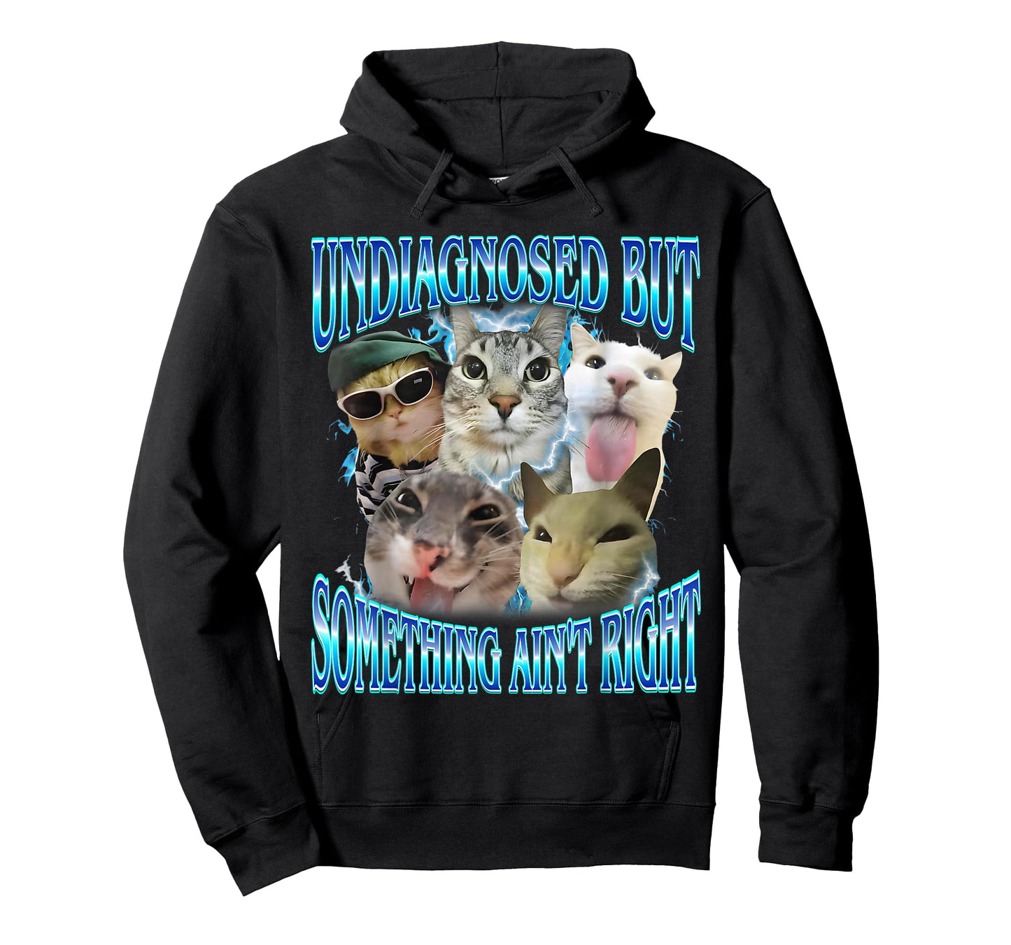 Undiagnosed But Something Ain't Right Funny Cat Meme Stupid T-Shirt