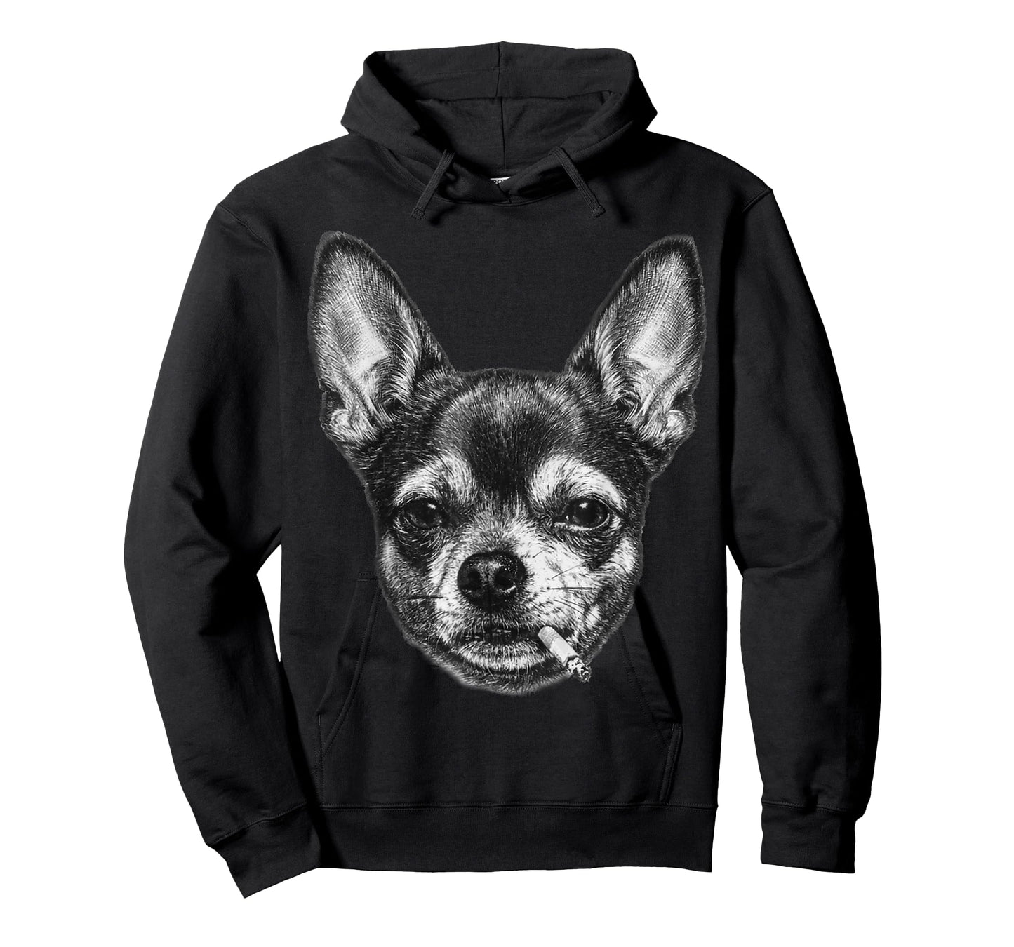 Dog Smoking Cigarette Funny Chihuahua Meme Vintage T-Shirt