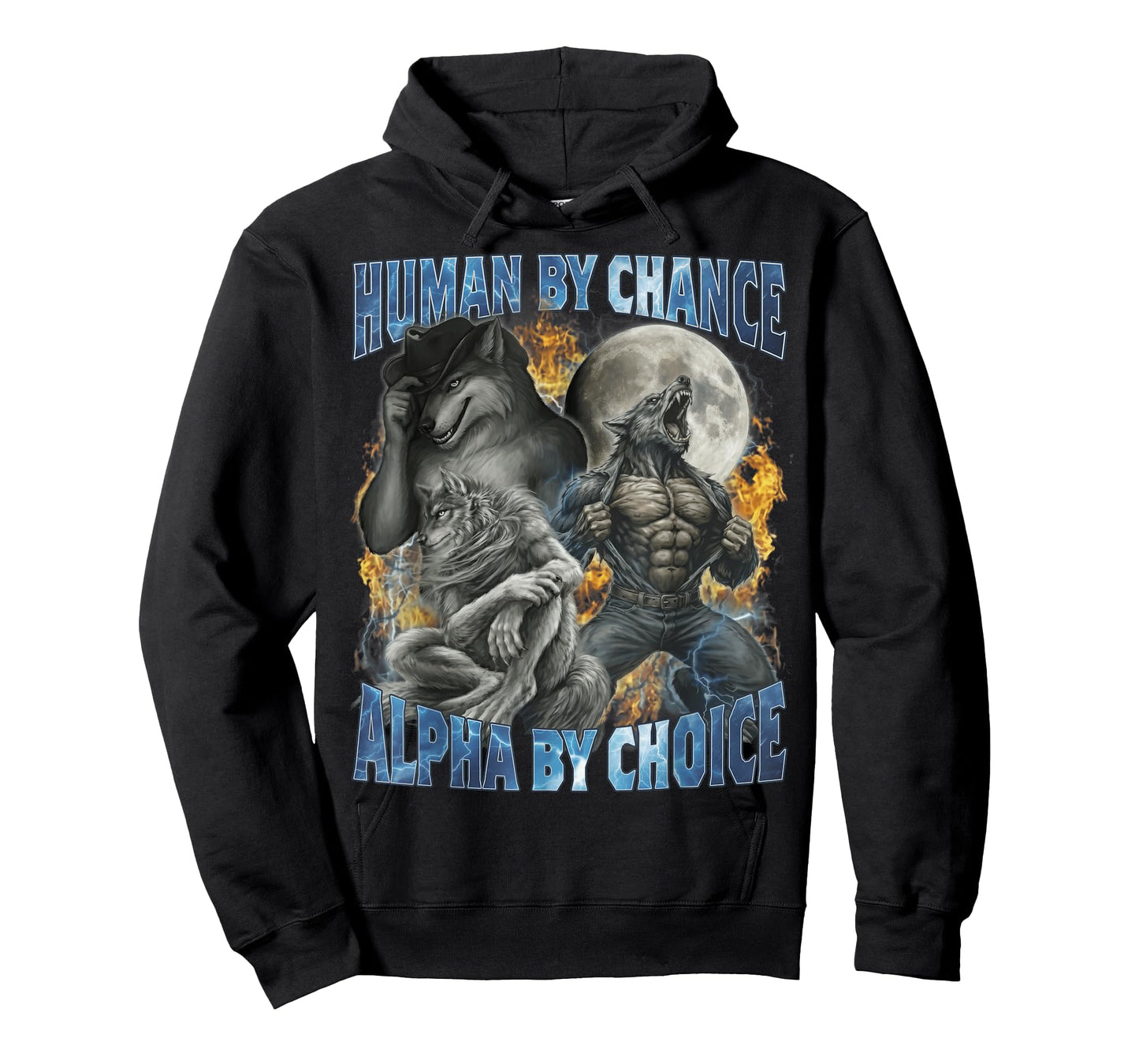 Funny Human by Chance Alpha by Choice Wolf Matching T-Shirt