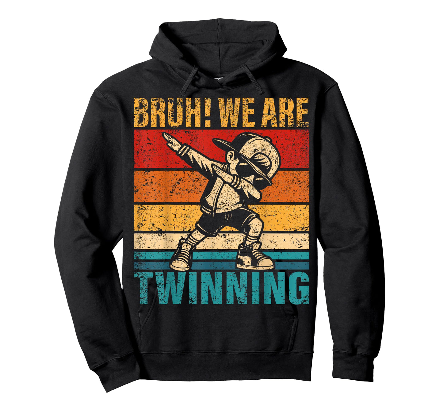 Retro Bruh We are Twinning Dabbing Boy for Boys Kids Men T-Shirt