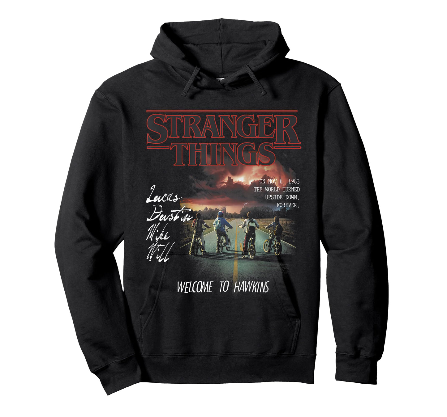 Stranger Things Lucas Dustin Mike Will Welcome to Hawkins T-Shirt