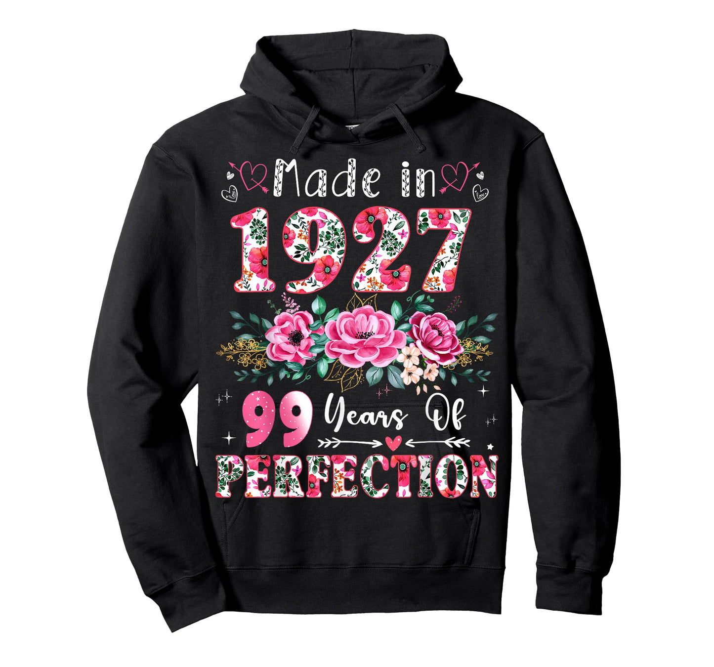99 Year Old Made in 1927 Floral 99th Birthday Women T-Shirt