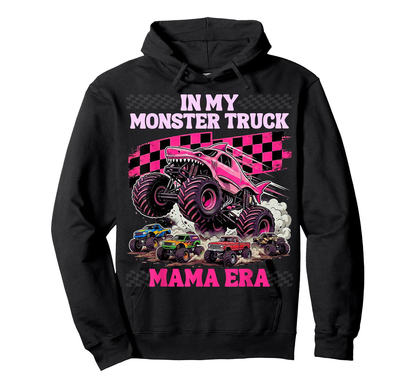 Funny Monster Truck Mama Cute Girl Boy Mom T-Shirt