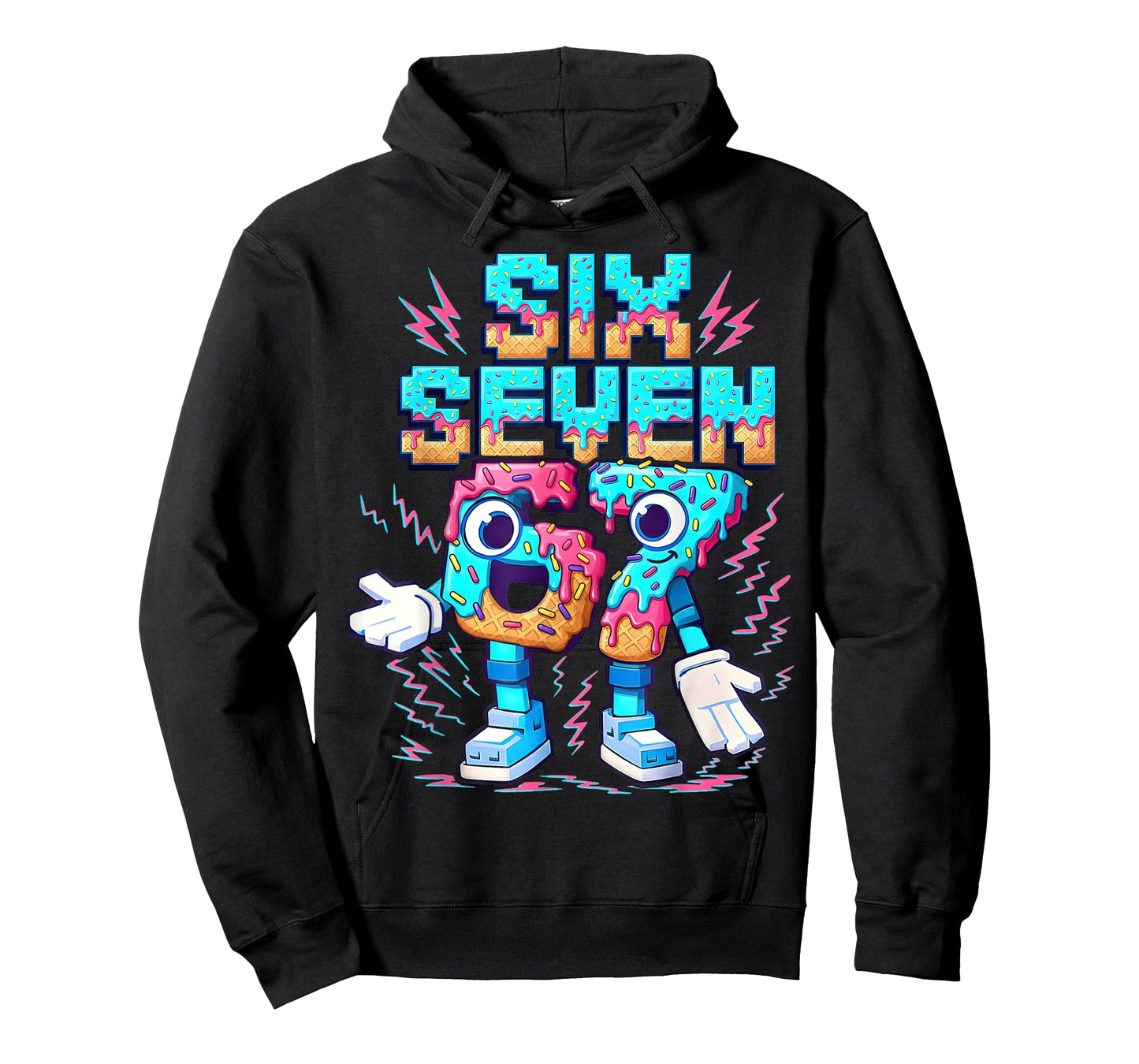67 Six Seven 6-7 - Funny Italian Brainrot Ice Cream Drip T-Shirt