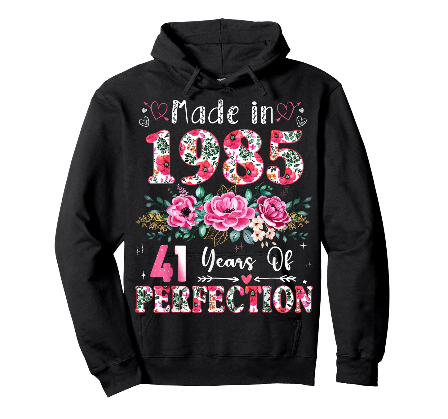 41 Year Old Made in 1985 Floral 41th Birthday Women T-Shirt