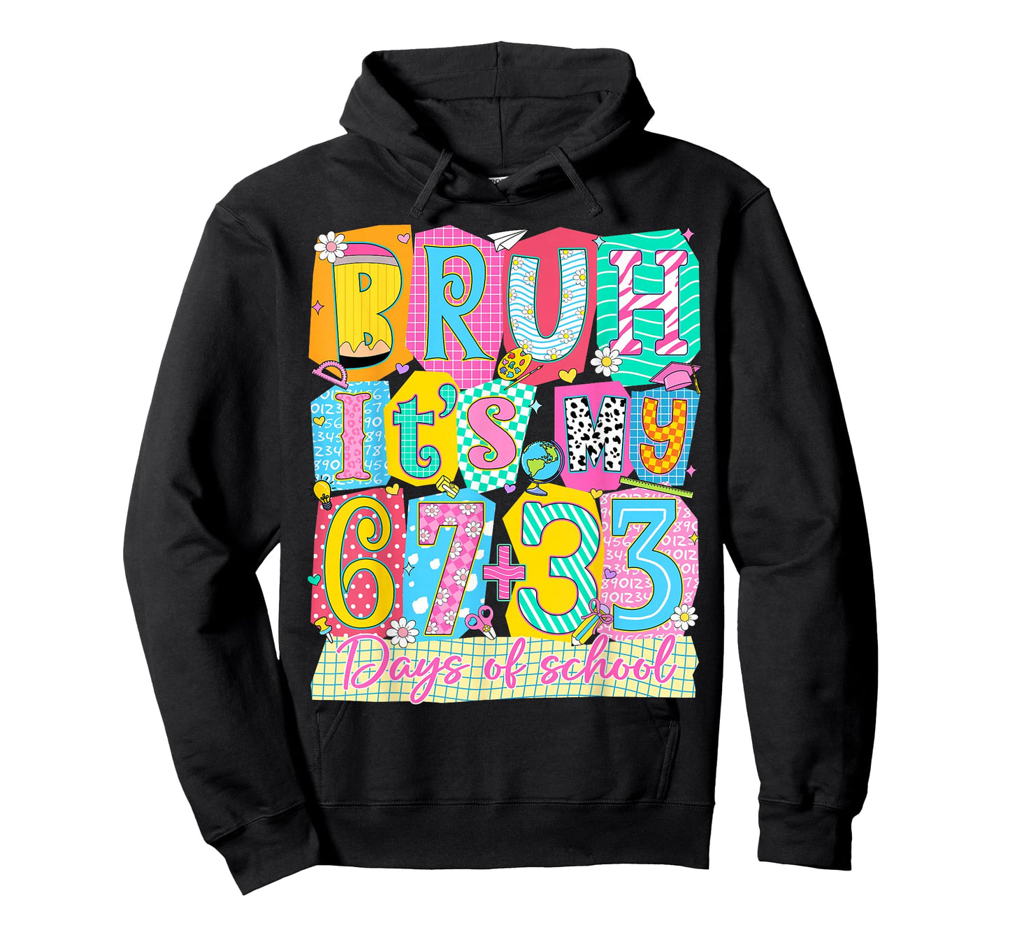 Bruh It's My 67 + 33 Days of School 100th Day of School Kids T-Shirt