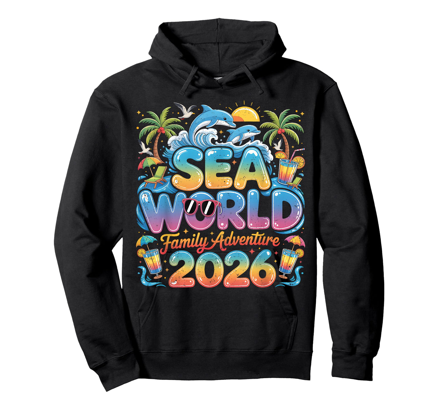 Sea World Family Adventure 2026 Tropical Vacation Trip T-Shirt
