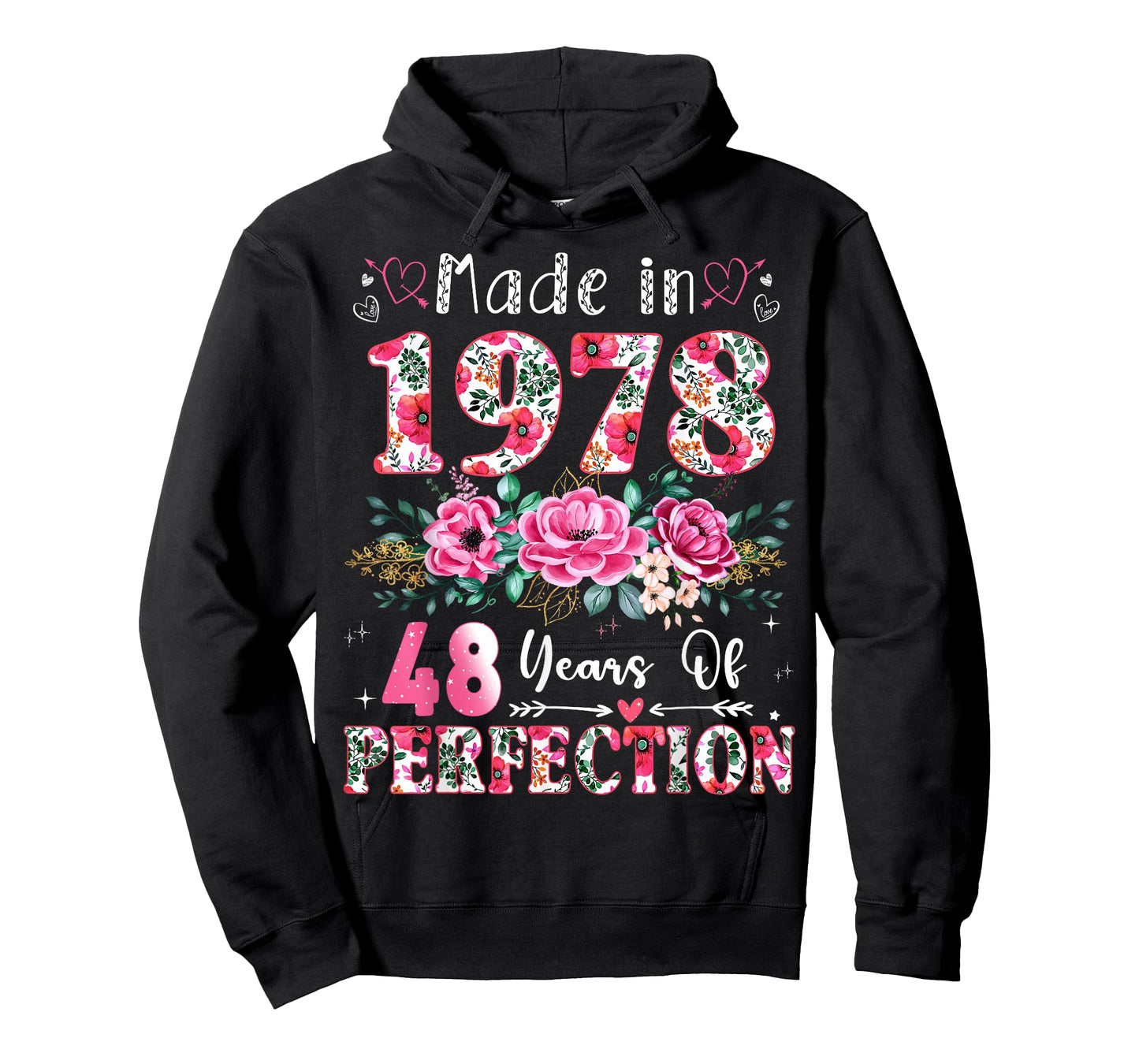 48 Year Old Made in 1978 Floral 48th Birthday Women T-Shirt