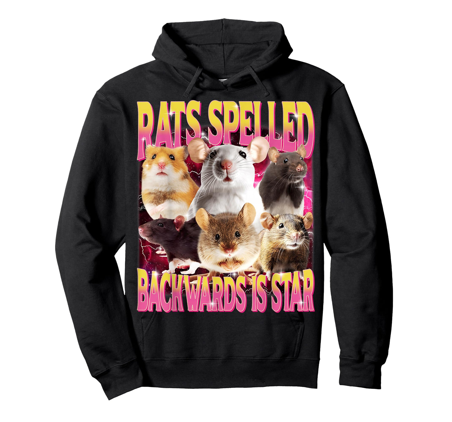 Rats Spelled Backwards is Star Funny Gen Z Humor Rat Meme T-Shirt