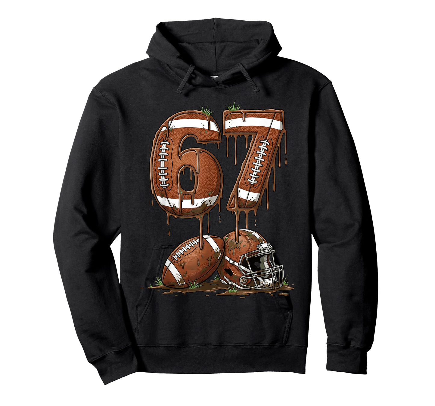 Football 67 Six Seven Meme Funny 6-7 Drip American Football T-Shirt