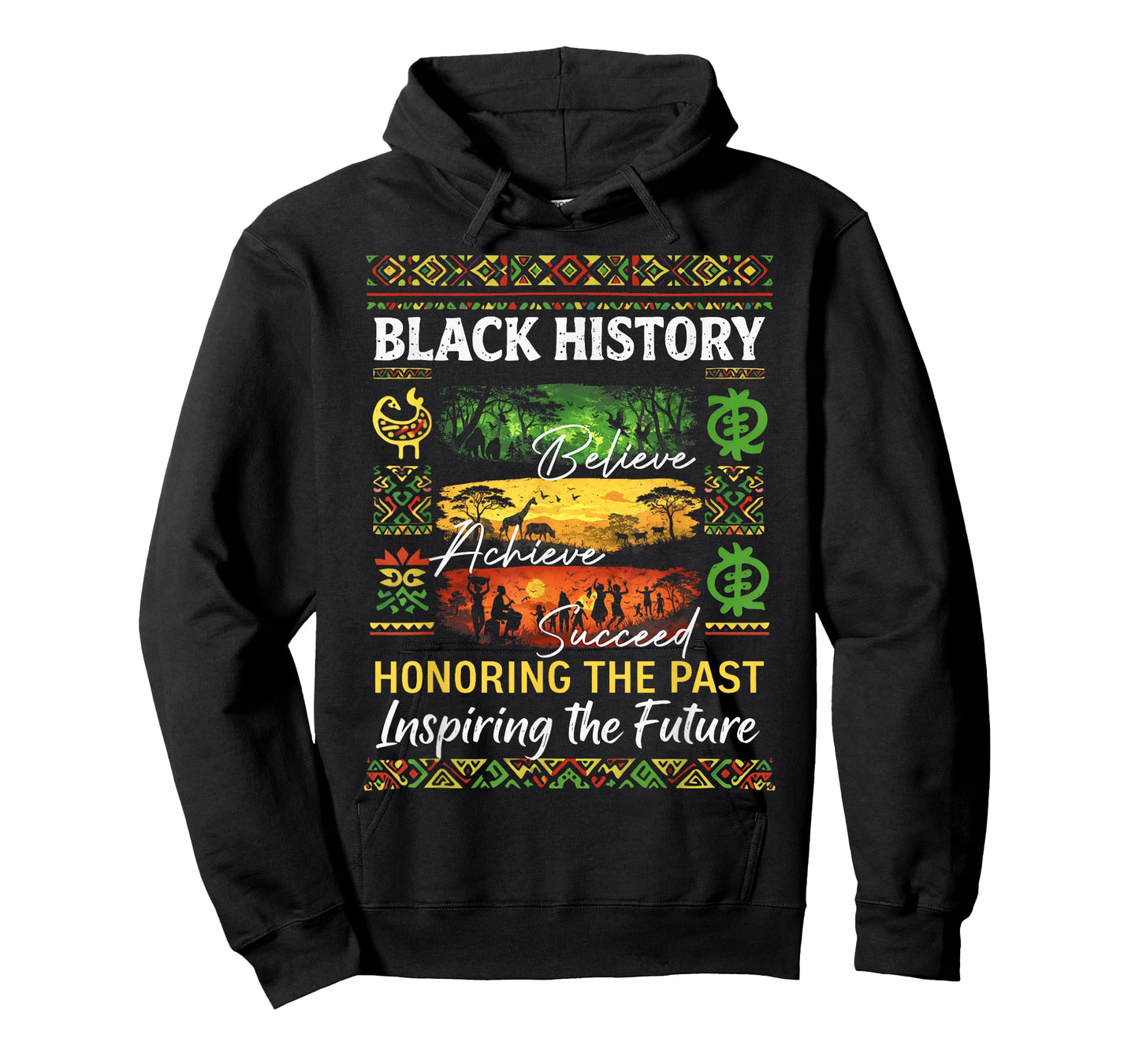 Black History Month Believe Achieve Succeed African Freedom T-Shirt