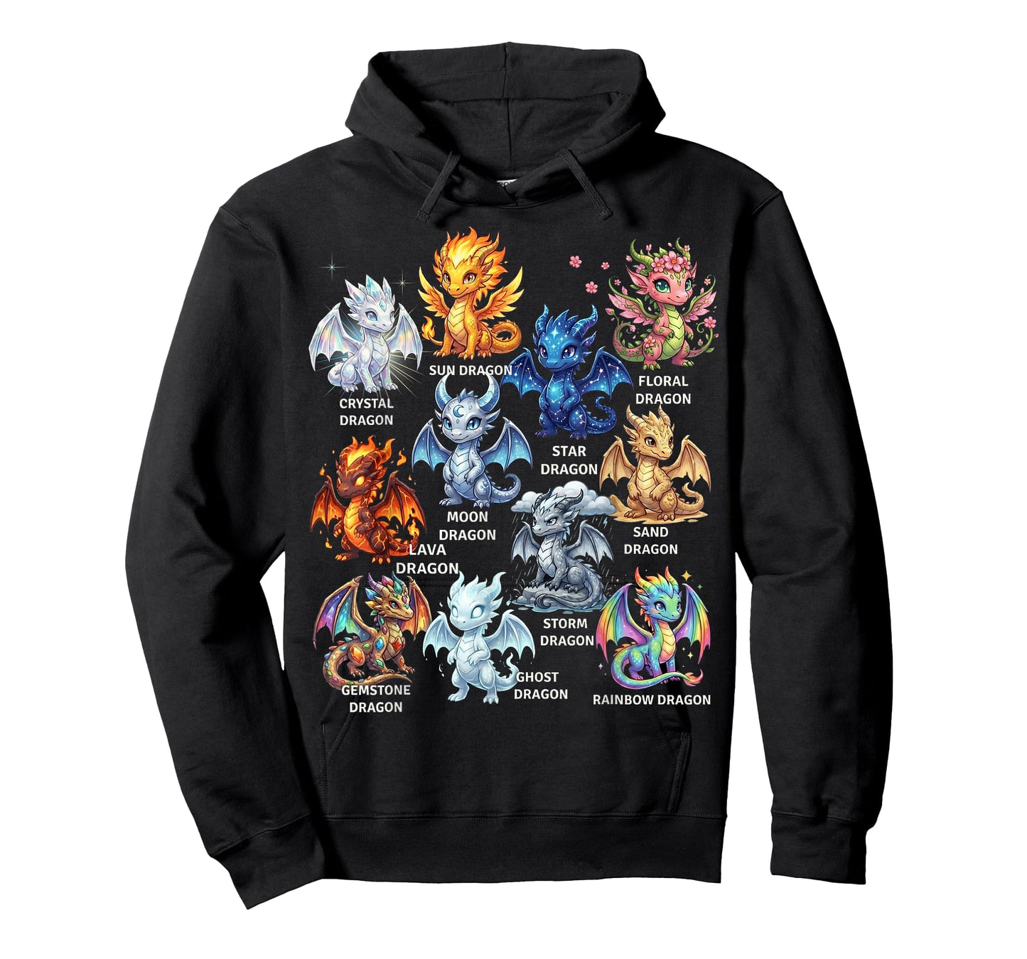 Dragon Types Fantasy Mythology Dragons Boys Girl Kid Toddler T-Shirt
