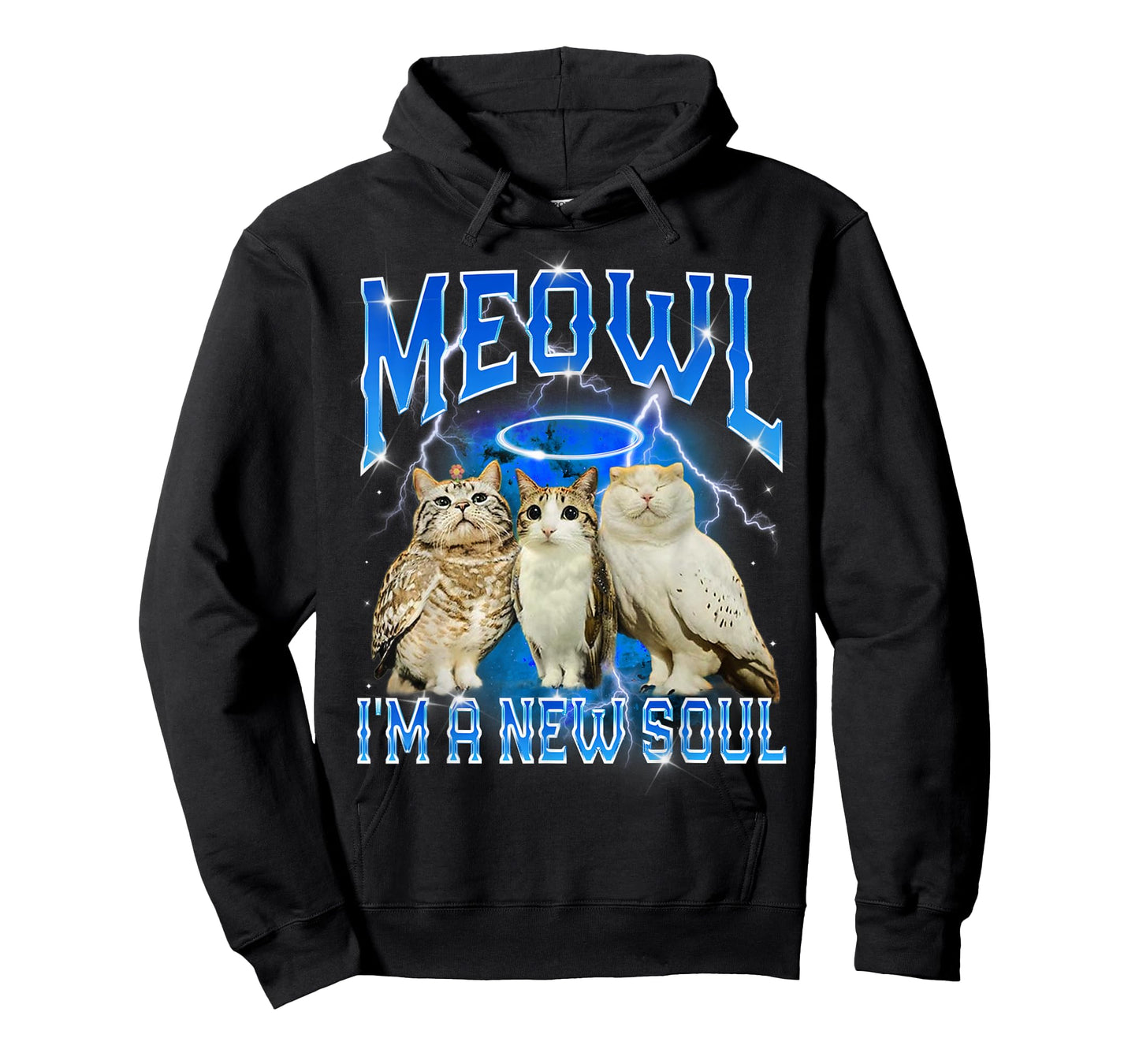 Cat Owl Funny Cursed Internet Brainrot Bootleg Meowl T-Shirt