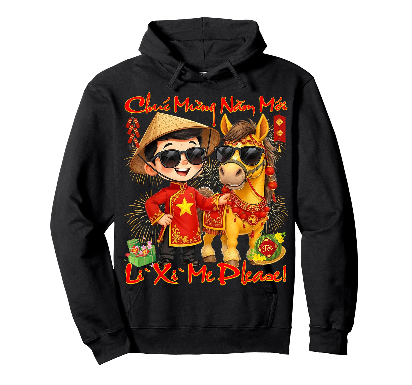 Happy TET Chuc Mung NAM Moi 2026 Li Xi Me Please Kids Boys T-Shirt