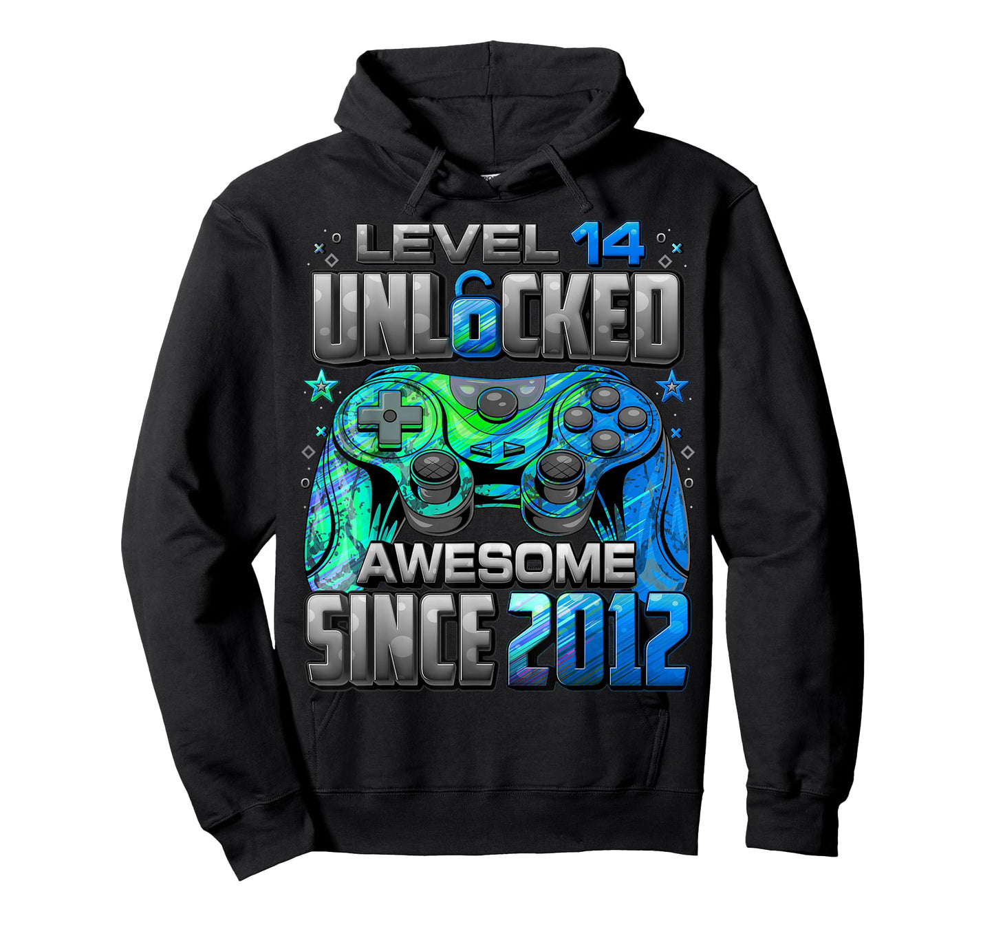 Level 14 Unlocked Awesome Since 2012 14th Birthday Gaming T-Shirt