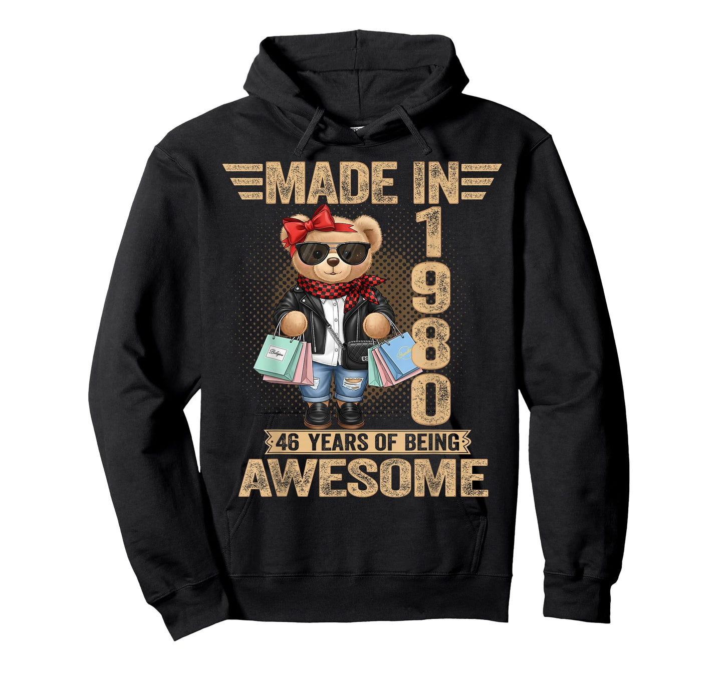 46 Year Old Made in 1980 Teddy Bear 46th Birthday Women Men T-Shirt