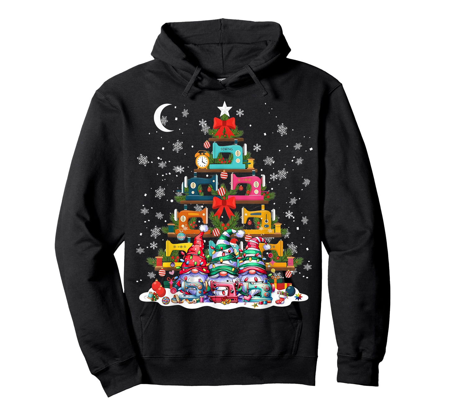 Cute Sewing Quilting Sewing Machine Christmas Tree Christmas T-Shirt