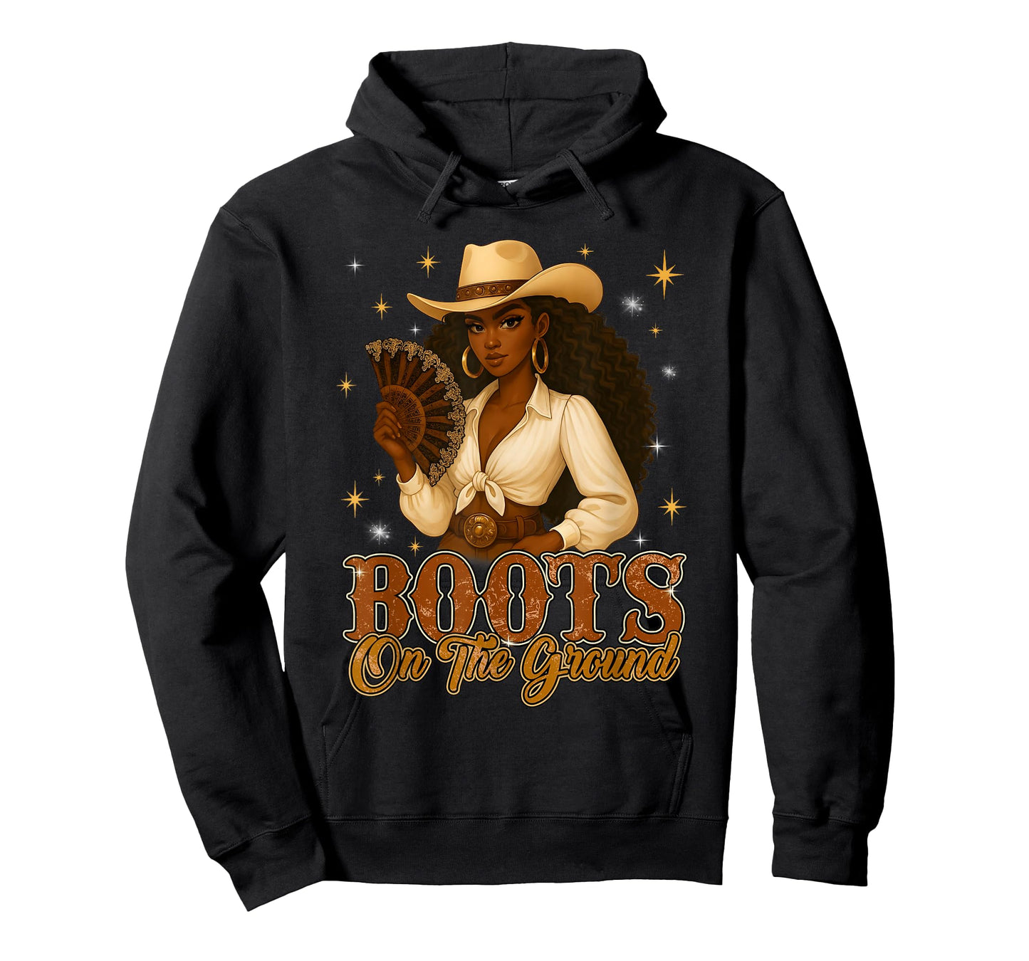 Boots On The Ground Black History Western Cowgirl Women Girl T-Shirt