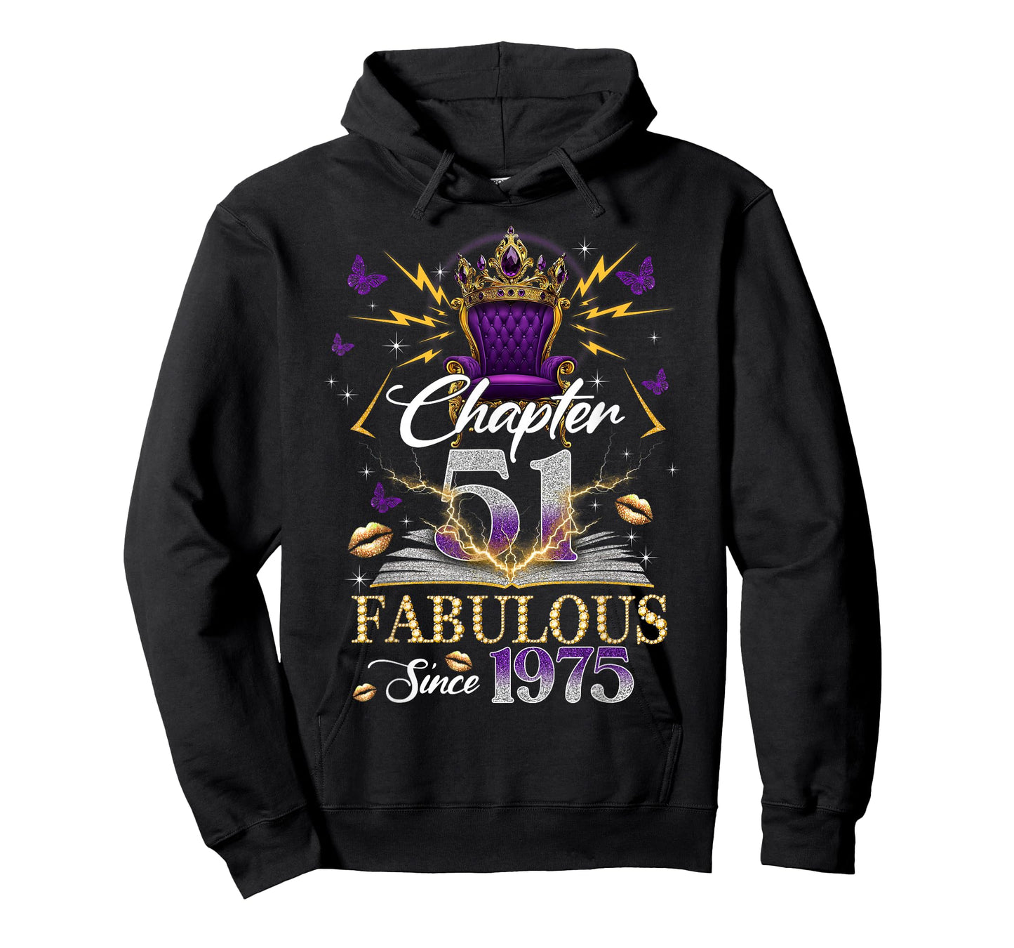 Chapter 51 Fabulous Since 1975 51st Birthday Women Girls T-Shirt