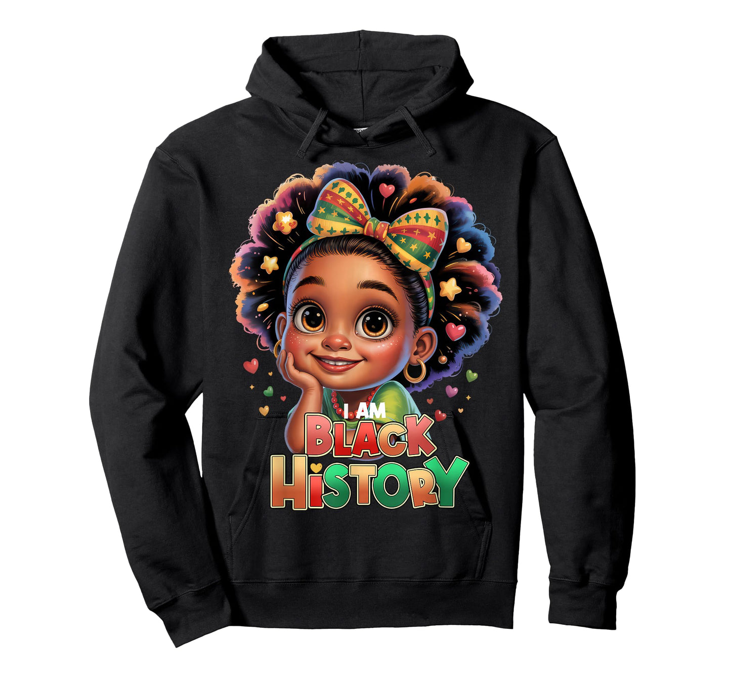 I Am Black History Month Afro African American Girls Toddler T-Shirt