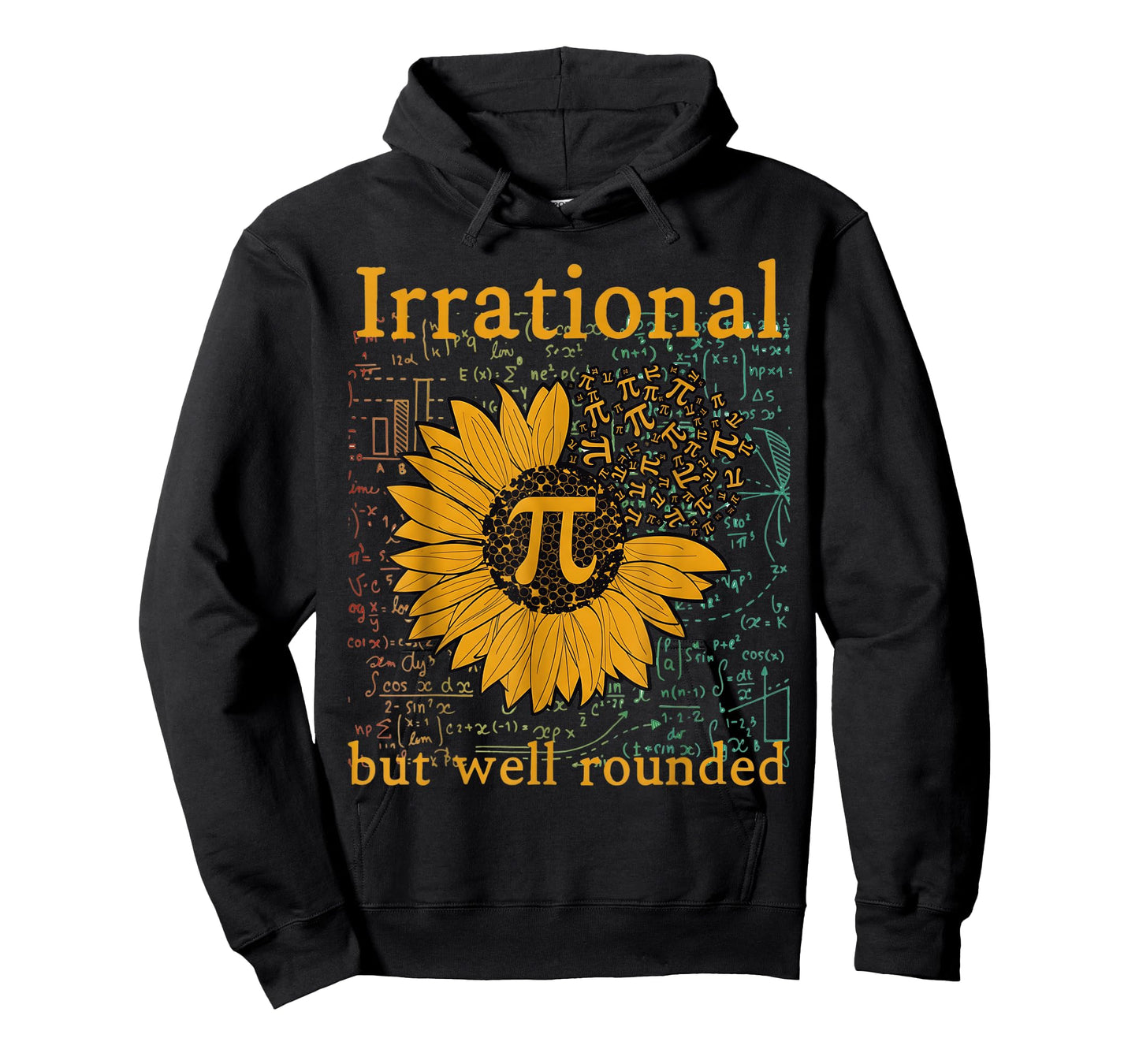 Irrational But Well Rounded Sunflower Pi Day Math Humor T-Shirt