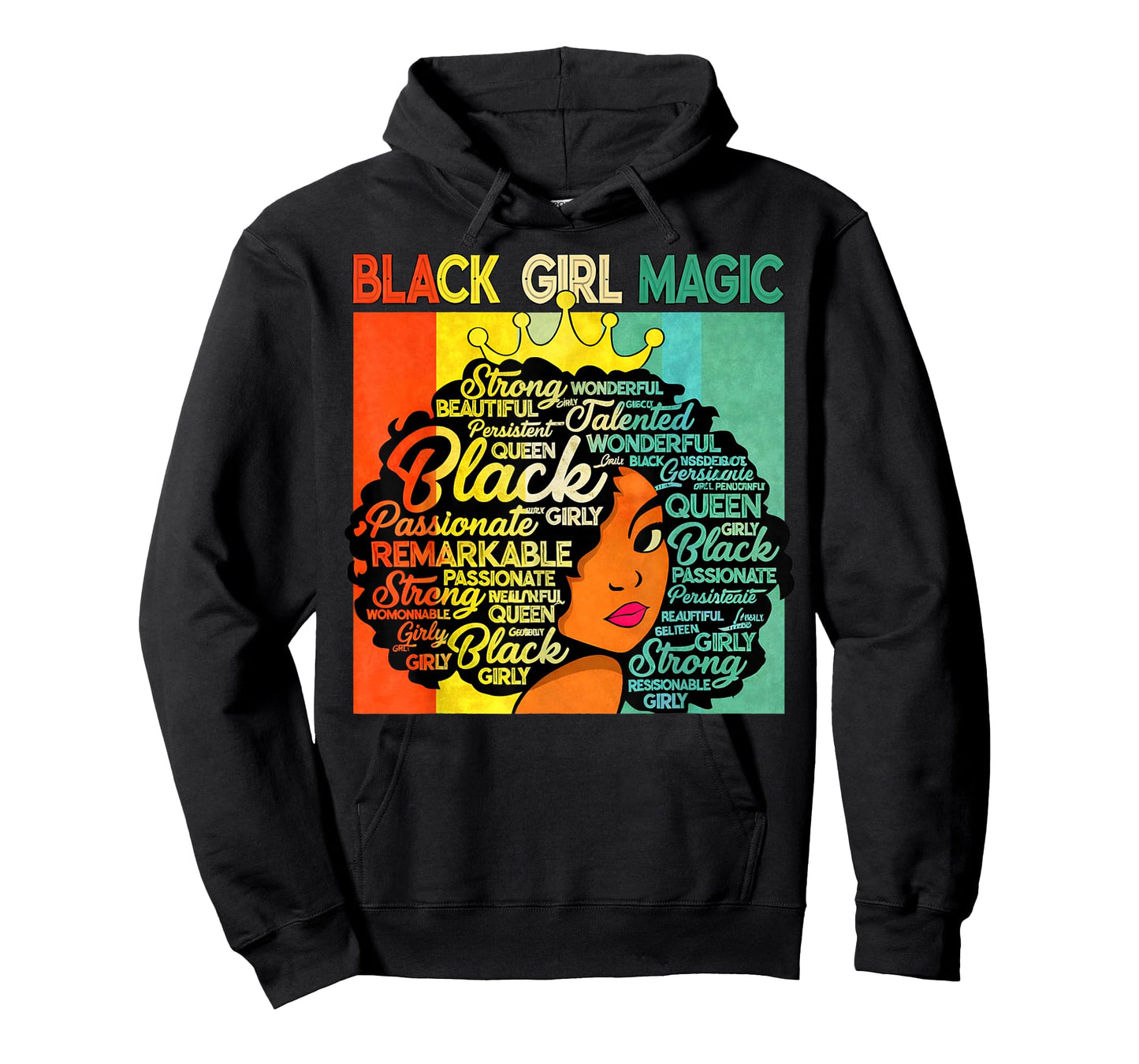 Black History Girl Magic African American Women Girls Kids T-Shirt