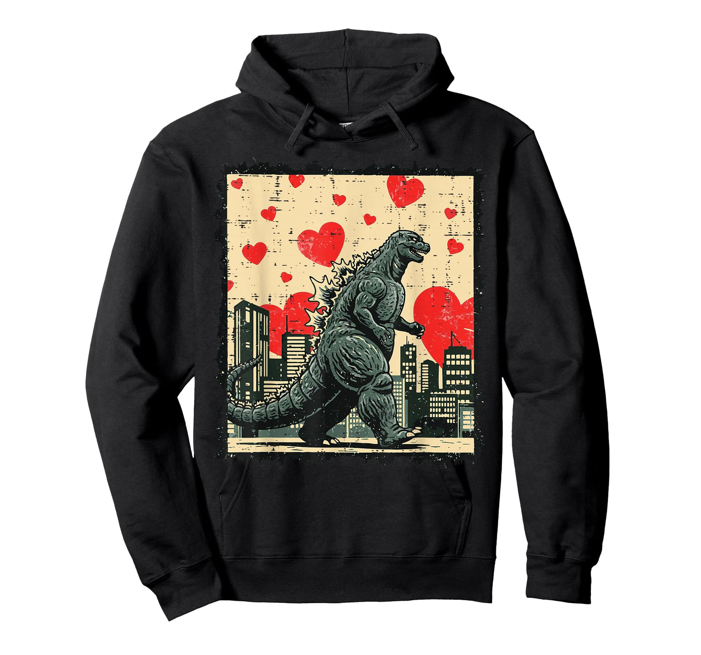 Valentines Day Japanese Monster Hearts Kaiju Men Women Kids T-Shirt