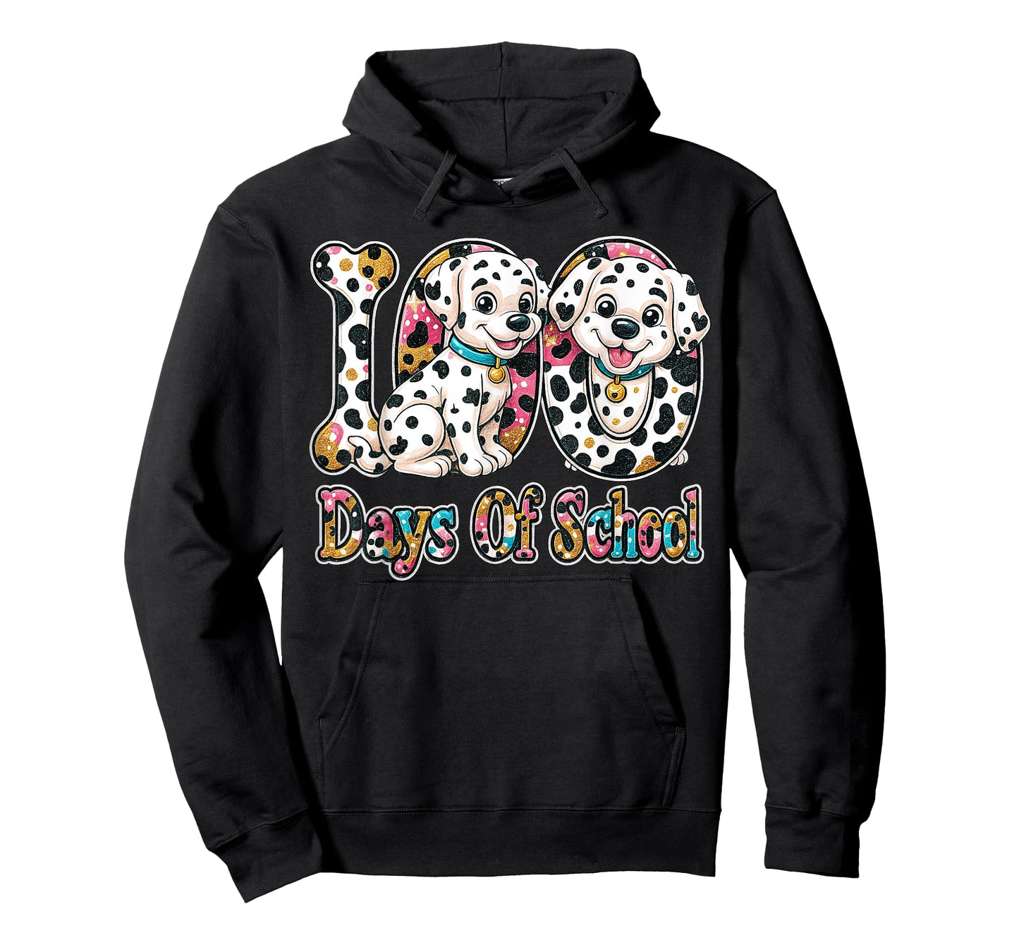 Preppy 100 Days of School Dalmatian Dog Teachers Kids T-Shirt