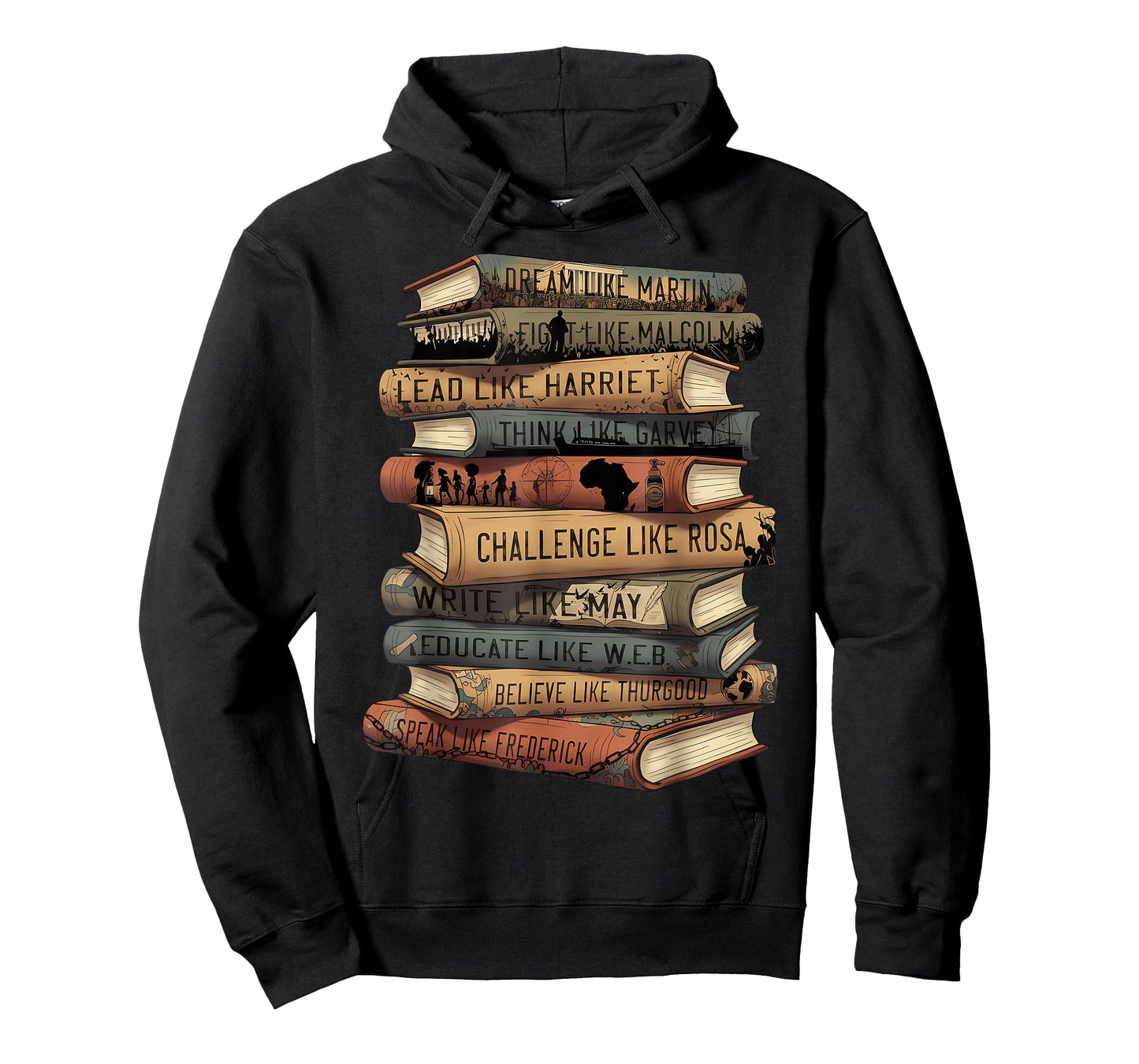 Book Black History Dream Lead Fight African Pride Men Women T-Shirt