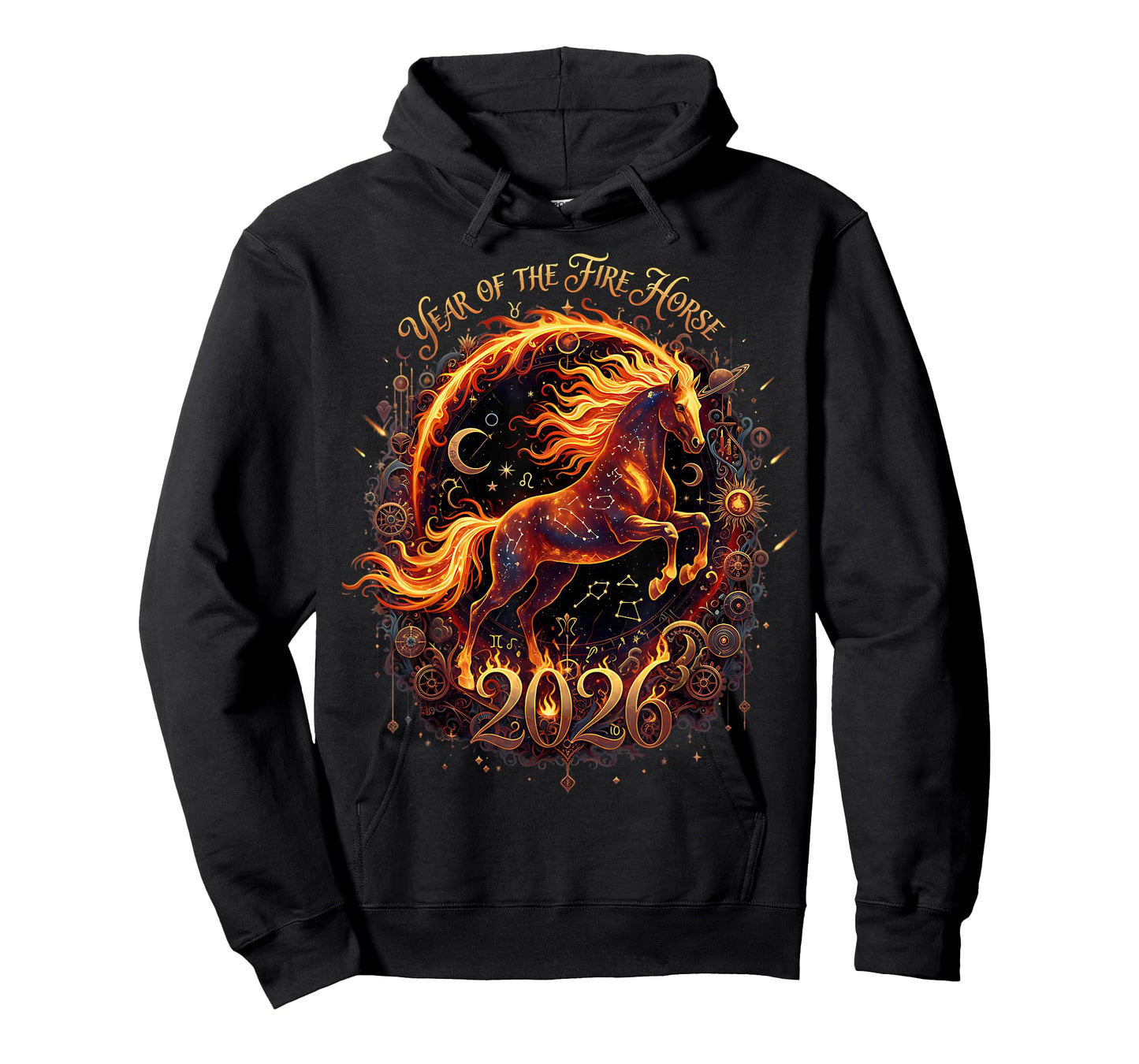 Year of The Fire Horse 2026 Lunar Chinese New Year Zodiac T-Shirt