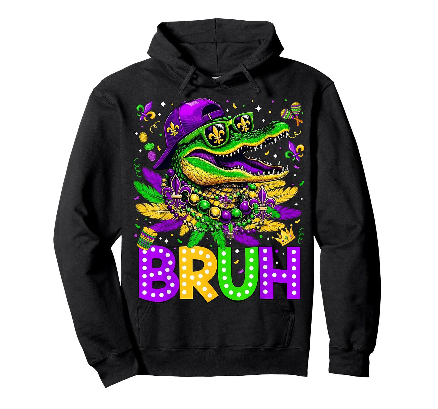Alligator Bruh Mardi Gras Costume Carnival Teens Boys Kids T-Shirt