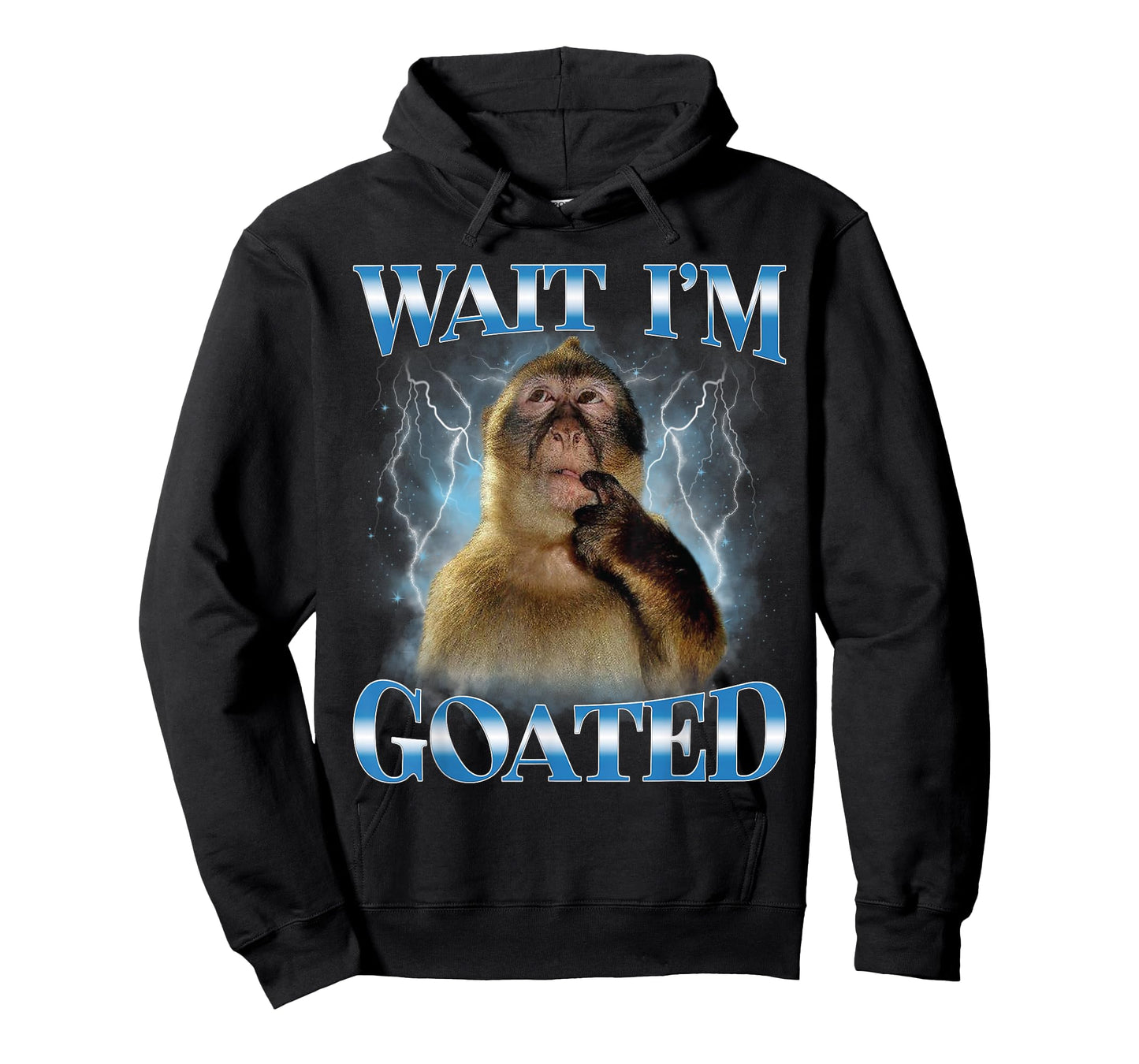 Wait I'm Goated Funny Thinking Monkey Meme Brainrot T-Shirt