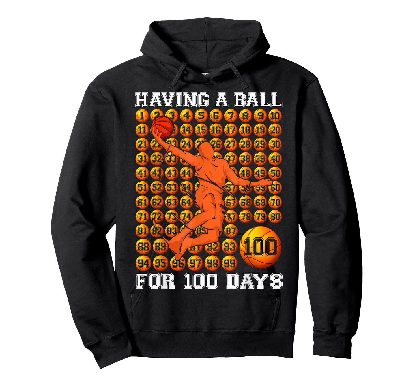 100 Days of School Having A Ball for 100th Basketball T-Shirt