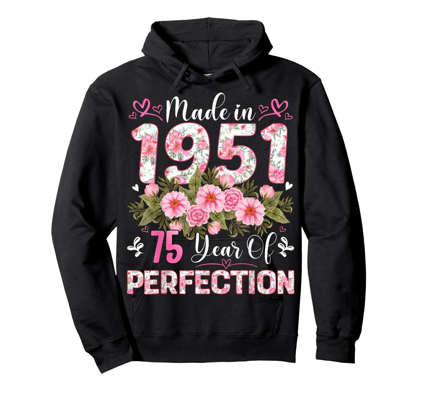 75 Year Old Made in 1951 Floral 75th Birthday Women T-Shirt