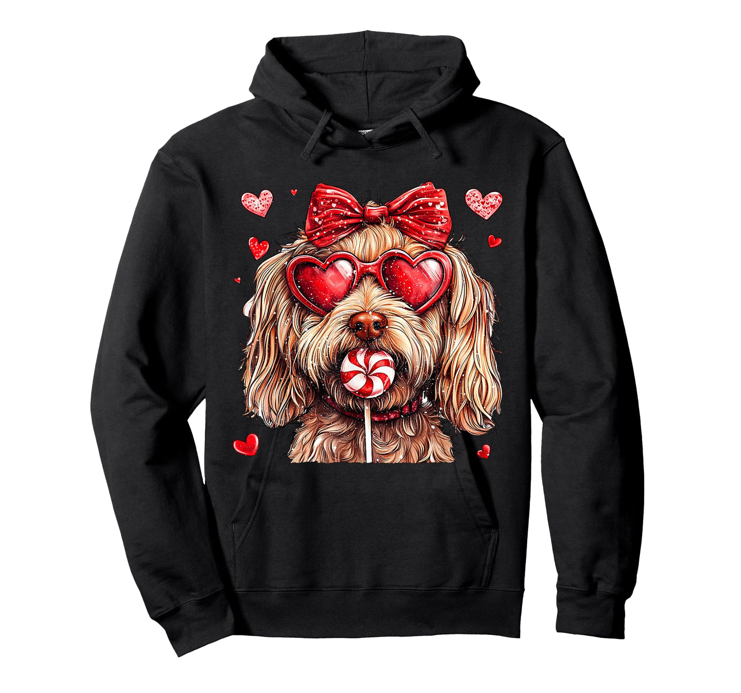 Cute Goldendoodle Valentine Heart Candy Valentines Day T-Shirt