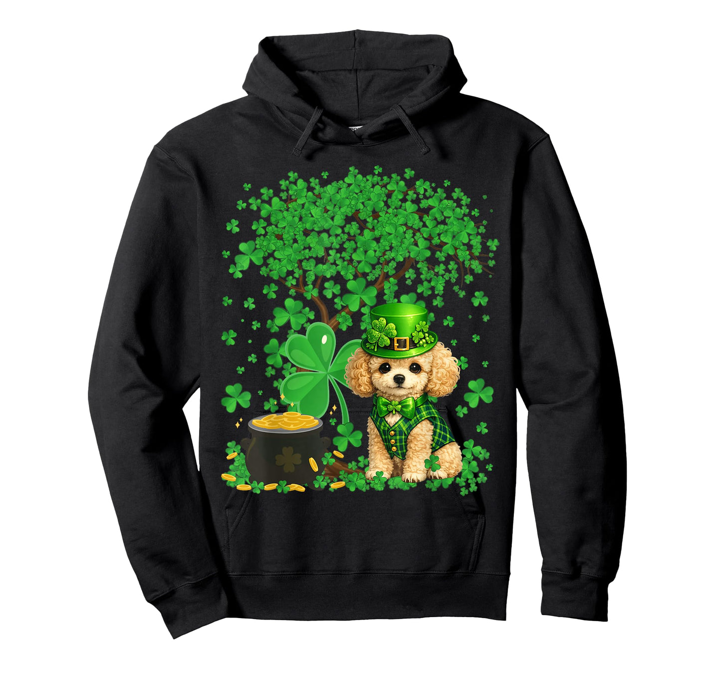 Funny Poodle Dog Shamrock St Patrick's Day T-Shirt