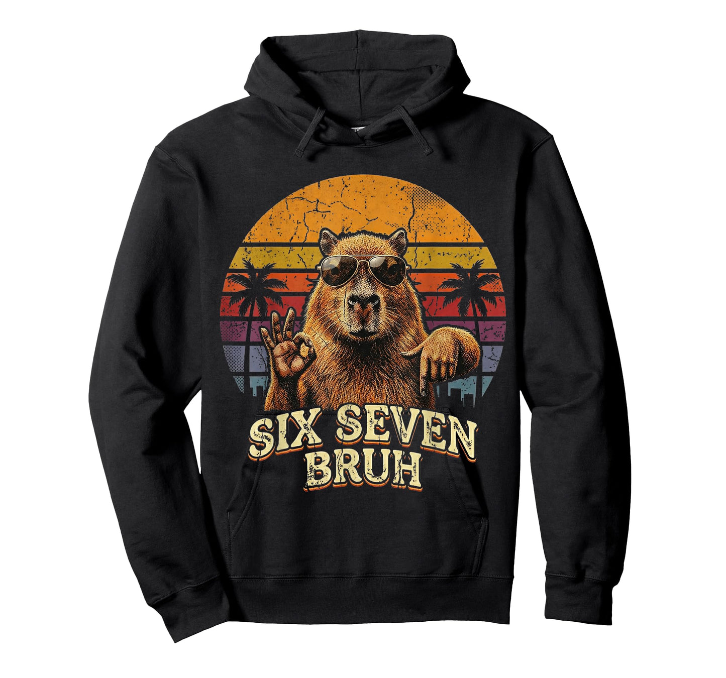 Six Seven Bruh 67 Capybara 6 7 Funny Meme Animal 6-7 T-Shirt