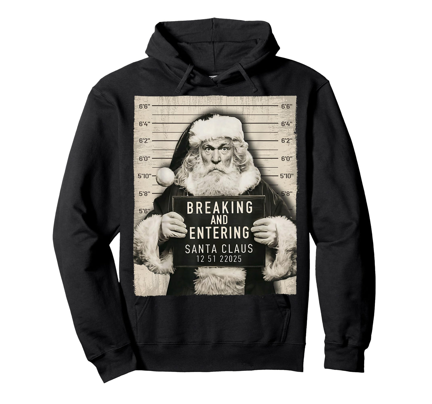 Funny Christmas Santa Claus Humor Mugshot Xmas Men Women T-Shirt
